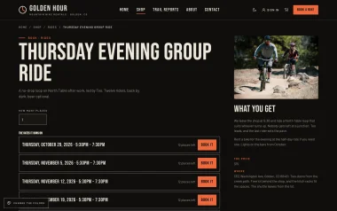 The Thursday ride with places left on each date